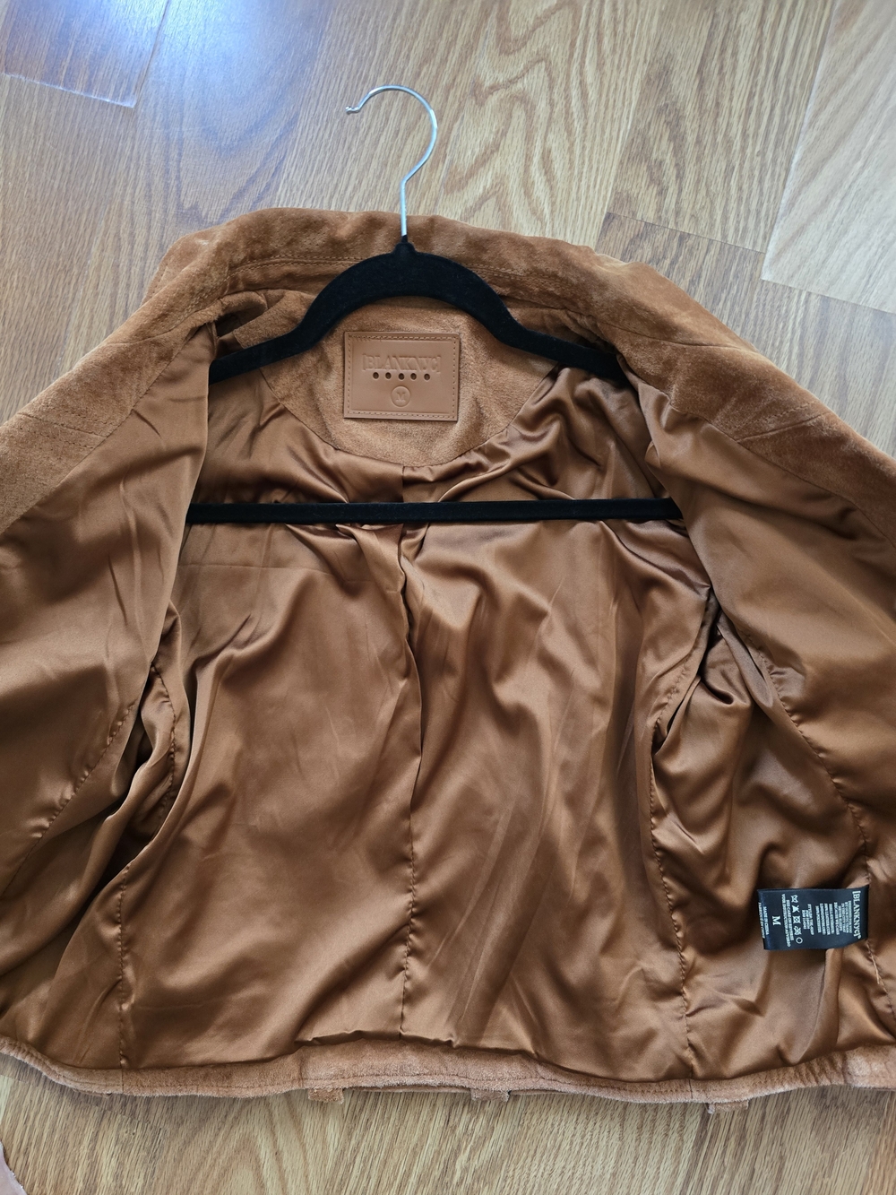 Blank NYC Suede Moto Jacket - Rust Orange. BLANKNYC Denim Morning Suede - Picture 9 of 15